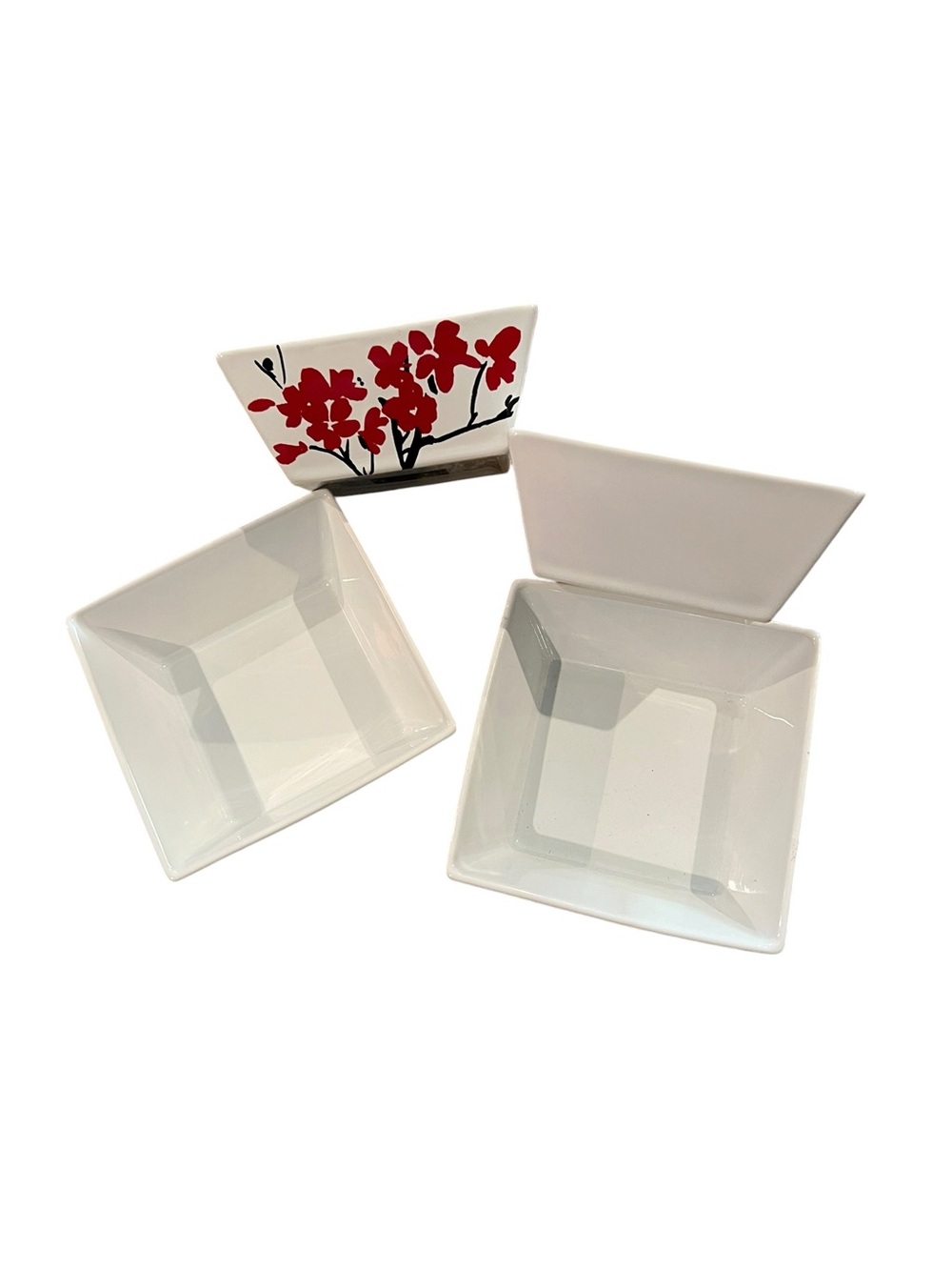 Makayla (Hard Square) Coventry Square Soup/Cereal Porcelain Bowls Set of 4